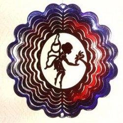SunSationsTM Medium Fairy Wind Spinner - Color: Blue/Red