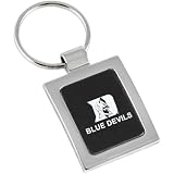 Duke Blue Devils Brushed Metal Square Keychain