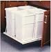 Kitchen & Housewares : White Roll-Out 4-Bin Recycling Center
