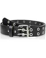 Solid Rich Fashion Color Double Grommet Genuine Leather Casual Jean Belt 35mm