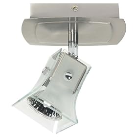 Globe Opalique One-Light Flush Mount Ceiling Fixture, Brushed Steel and Chrome with... by Globe Electric