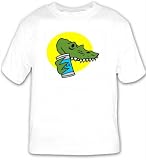 T-shirt with australia, can, reptile, drink, crocodile, outback, beer