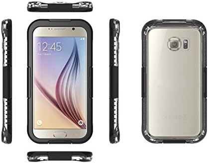 Galaxy S6 Case ,Waterproof Case Dustproof Shockproof Snowproof Gel Touch Screen Ipx8 Swimming Diving Cover For Samsung GALAXY S6 2015 (black)