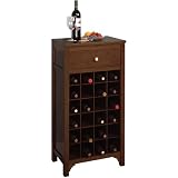 Winsome Regalia 24 Bottle Wine Cabinet in Antique Walnut