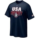 Nike 2010 Winter Olympics Team USA Hockey Navy Blue Center Ice T-shirt