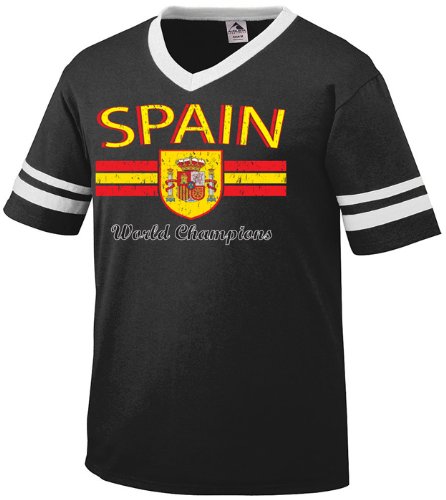 Spain Crest 2010 World Champions International Soccer Mens Ringer T-Shirt, Espana Soccer Champions Mens V-Neck T-shirt