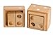 CHH 6134 1 Inch Wooden 3D Hole and Balls Dice Box Puzzle, Light Beige