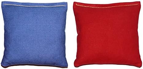 Cornhole Bags (Set of 8) ACA Regulation - NEW - Blue/Red - 6" x 6"