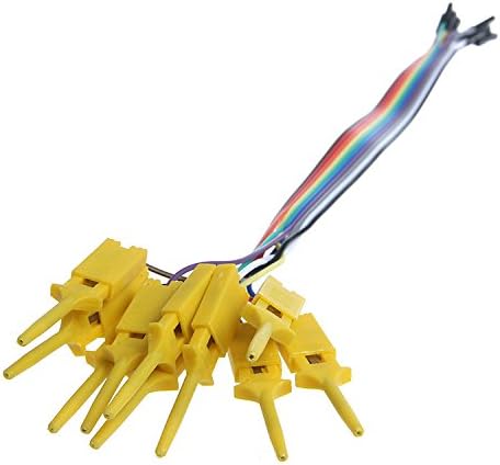 10pin E052 Logic Analyzer Test clips/Hook Grabbers Test Probe-Bl