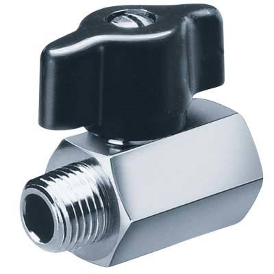Valley Industries Nickle-Plated Brass Ball Valve, 1/2in.