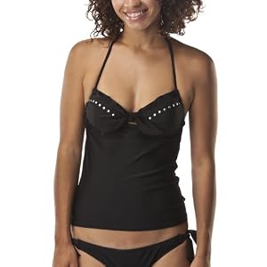 Xhilaration® Juniors Studded Tankini Swim Top - Black