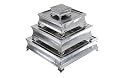 Benzara 16165 Wedding and Party Aluminum Cake Stand Set-4 22 in.,18 in.,14 in.,6 in. W
