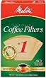 Melitta 620122 40 Count #1 Natural Brown Cone Coffee Filters