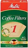 Melitta Natural Brown Cone Coffee Filter #1 40-ct