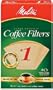 Melitta 620122 40 Count #1 Natural Brown Cone Coffee Filters