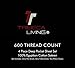 Tribeca Living Egyptian Cotton Sateen 600 Thread Count 25