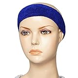 SODIAL(R) Blue Athlete Sweatband Tennis Sports Protective Elastic Head Band
