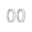 10k White or Yellow Gold Channel-Set Diamond Hoop Earrings (1/6 cttw, J-K Color, I2-I3 Clarity)