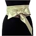 SILVER KIMONO DOUBLE SASH WIDE CINCH WRAP BELT
