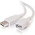 C2G / Cables To Go 26686 USB 2.0  A Male to A Female Extension Cable, White (3 Meters/9.84 Feet)