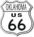 Route 66 Oklahoma Metal Tin Sign 11"W x 11"H