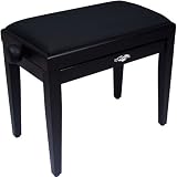 Produkt-Bild: KORN Klavierbank KB-20 Schwarz mt. SamtTOP SW