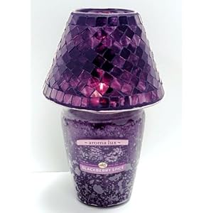 Aromalux Home - Blackberry Jar Candle with Mosiac Glass Shade Gift Set by ArtofAppreciation.com