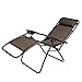 PARTYSAVING Infinity Zero Gravity Outdoor Lounge Patio Folding Reclining Chair Brown Set of 2 APL1014