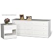 Casual 6 Drawer Dresser In White Finish By Prepac Furniture
