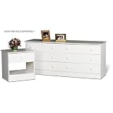 Casual 6 Drawer Dresser In White Finish By Prepac Furniture