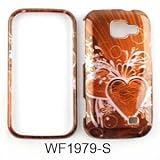 IMAGE OF Samsung Transform M920 Transparent Design, Pink Heart on Red Hard Case/Cover/Faceplate/Snap On/Housing/Protector