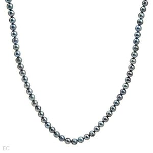 Necklace With Genuine 4.5-5.0mm Freshwater Pearls Made of Yellow Gold. Total item weight 13.50g Length 16.5in