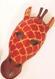9 Carved Wood Wooden Giraffe Mask - Made in Kenya