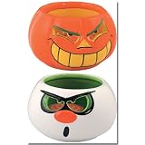 Frighty Night Halloween Ghost and Pumpkin Candle Set