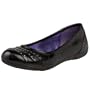 Unlisted Women's People Person Studded Flat,Black,9.5 M US