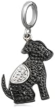 Sterling Silver Black and White Diamond Charm