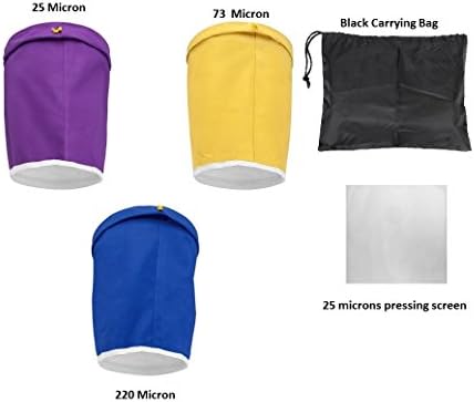 Homesources 5 Gallon 3-bag Herbal Ice Bubble Hash Bag Essence Extractor Kit