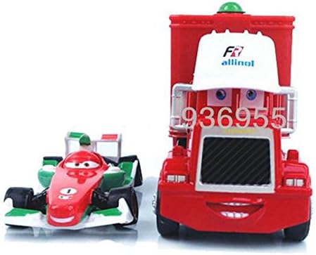 1Set=2pcs Pixar cars 2 Toys Diecast metal Mack cars plastic truck F1 Francesco Bernoulli Hauler+Small Racing