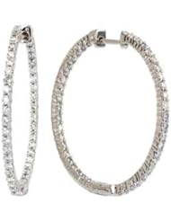 Tivolia Collection 14kt White Gold Diamond Hoop Earrings