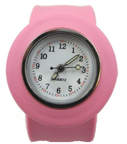 Acczilla Slap Watch - Silicone Slap On Watch - Pink - Childrens Size