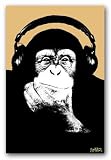 STEEZ-Headphone Monkey 24 x 36 in. POSTER