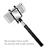 Selfie Stick, Mabee®【the Newest】Foldable Self Portrait [Battery Free] Monopod Extendable Wireless Bluetooth Selfie Stick with Built-in Wireless Bluetooth Remote Shutter with Adjustable Phone Holder for iPhone 6s 6splus 6 6Plus, iPhone 5 5s 5c, iPhone 4 4s, Samsung Galaxy S6,s6 Edge,s5, Note 4 3 2 , Camera Video Smartphones , Gopro, Dslr, Us Warranty & Support (Black)