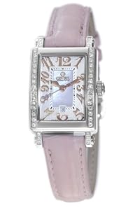 Gevril Women's 8248RE Super Mini Quartz Pink Mother of Pearl Diamond Watch