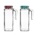 Bormioli Rocco Gelo Refrigerator Jug 2 Piece Set, One Red Lid and One Green Lid