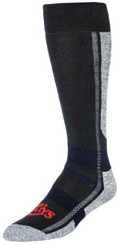 Hot Chillys Men's Hi Volume Sock (Black/Heather, Medium)