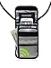 Deluxe RFID Premium Hidden Neck Pouch and Travel Wallet (Grey)