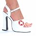 5.5 Inch Sexy Mid Platform Sandal Shoe Chunky Heel With Nurse Emblem Theatre Costumes Shoe Size: 8 Colors: White Sales