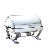 Walco Grandeur Rectangular Chafer 8 Quart All Stainless Look