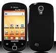 Samsung Gravity Smart T589 Rubberized Hard Phone Cover Protector Case - Black
