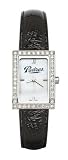 San Diego Padres Ladies Allure Watch Black Leather Strap